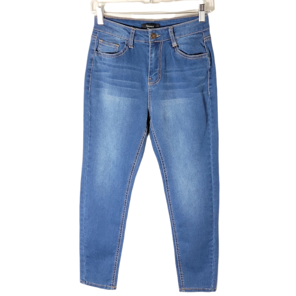 Forever 21 high waisted skinny jeans blue denim women's size 25 Smstretch
